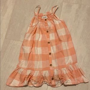 Old Navy orange and white gingham dress